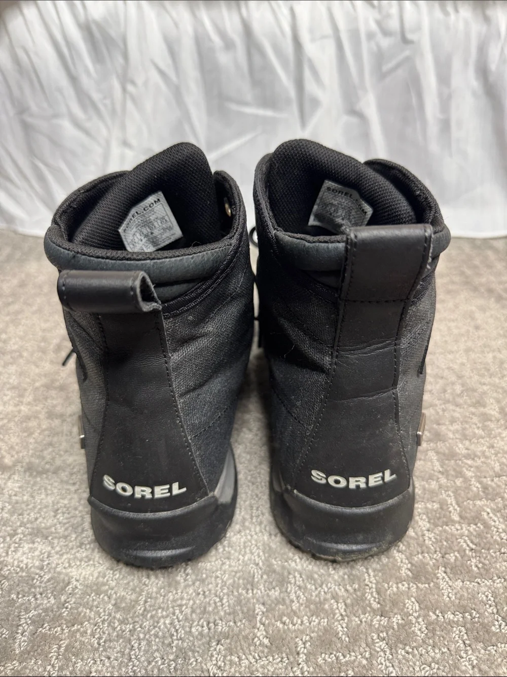 Sorel Men's Paxson 64 Black Lace-Up High-Top Boots